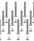 12 Sets Stainless Steel Folding Fan Rivet And Nut Fasteners 25mm Replacement Kit For Easy Repairs On Folding Hand Fans, Durable DIY Fix To Keep Your Fan Running Smooth And Quiet. stainless steel rivet and nut set shown on white background