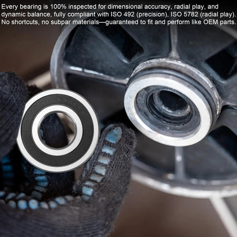 Tub Washer Bearing And Seal Kit With Front Seal 4280EN4001F And Rear Bearing 4280EN4001G Easy Tool Free Install For Quieter, Smoother Laundry Day And Fewer Noises. Bearing and seal close-up