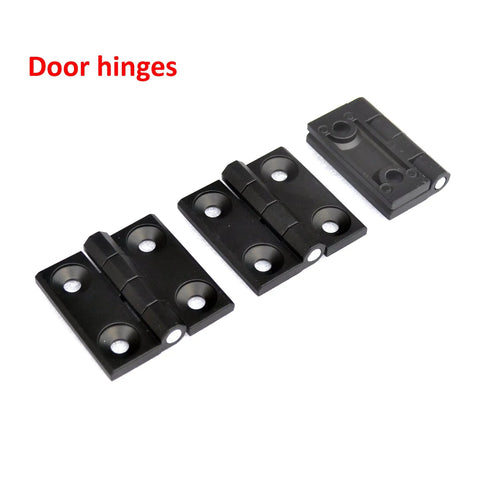 Black door hinges from Bi Folding Barn Door Hardware Kit For Two Doors With Black Top Mount Rollers Interior Use Rails Fit Per Panel