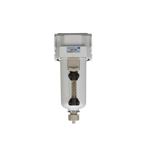 Heavy Duty Compressed Air Particulate Filter With 10 Micron Element, Metal Bowl And Sight Glass, Half Inch NPT Connection