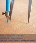 Badass Heavy Duty Carbon Steel Wing Divider Locking Caliper With Integrated Pencil Cup for precision drawing on wood.
