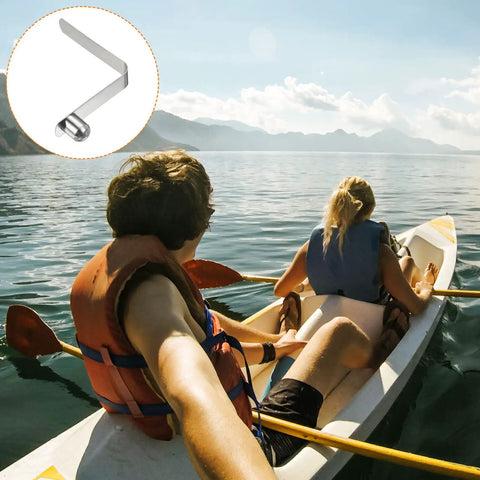 Hella Durable Manganese Steel Push Button Spring Clips 11X9mm used on kayak for quick installation and solid attachment.