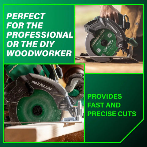 36V Cordless 7-1/4 Inch Circular Saw With Torque Boost Technology for precise cuts, shown in action on wood piece.
