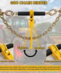 Heavy Duty G80 Chain Binder Kit Two Pack With 5/16 To 3/8 Inch Chains And 10 Ft Lengths, tighten and loosen mechanism