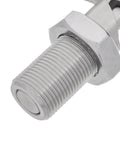 Close-up of Tough As Nails Stainless Steel Indexing Plunger With Solid Locking Bolt And M20 X 1.5 Threaded Knob, showing threaded knob detail.