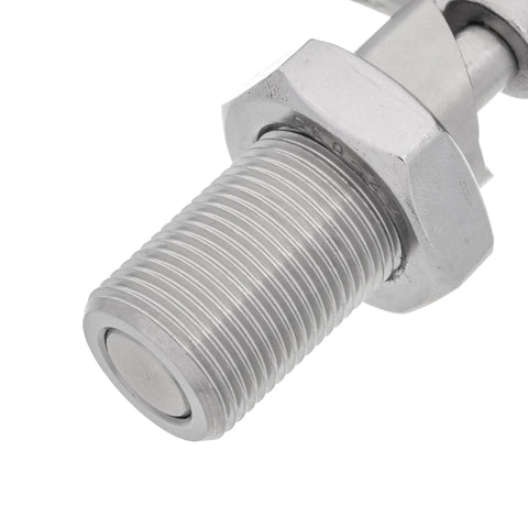 Close-up of Tough As Nails Stainless Steel Indexing Plunger With Solid Locking Bolt And M20 X 1.5 Threaded Knob, showing threaded knob detail.
