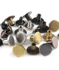 Hella Durable 125 Piece Chicago Screw Kit With Five Mixed Metallic Shades For Leather Crafting Shoes And Bags Includes Quick Install Tools And Neat Plastic Case Features Smooth Round Flat Heads For Garment Making And Repairs with assorted screws.