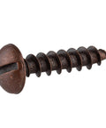 Top Shelf Heavy Duty Number Six By Five Eighth Antique Copper Round Head Slotted Wood Screws Pack Of Twenty Five Self Tapping Steel Fasteners.