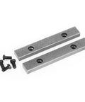 6 Inch Hardened Steel Vise Jaw Plates Pair With Mounting Screws For Bench Tools showing textured surface and hardware.