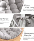 Thick Egg Chair Cushion Replacement For Outdoor Swing with Button Tufting Plush PP Cotton Fill Skin Friendly Cotton Fabric