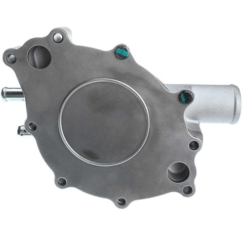 Front view of engine water pump with gasket drop in ready direct fit for Ford Mustang 1986 1992 5.0L V8 gas engine.
