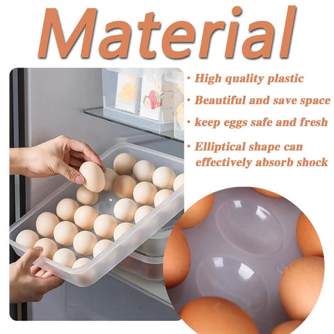 Two Pack Covered Egg Holder Set Clear Stackable Egg Trays For Refrigerator Each Tray Holds 24 Eggs Total 48 Eggs Durable Plastic Storage Keeps Eggs Fresh And Organized For Deviled Eggs And Meal Prep