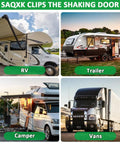 SAQXK Clips for RV, Trailer, Camper, and Vans displayed in scenic outdoor settings, showcasing secure door holding solutions.