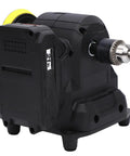 Aramox Cordless Mini Bench Grinder Polisher With 100W Motor And 6 Speed Settings showing motor and flexible shaft features.