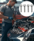 Quad Pack Of Premium Stainless Steel Ignition Coil Mounting Bolt Screws For Trucks And SUVs Rock Solid Heavy Duty Engine Bay Fasteners in use by mechanic