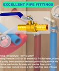Beefy 2 Pack 3 Quarter Inch Heater Hose Shut Off Ball Valve With Barbed Fittings And Stainless Steel Clamps highlighted