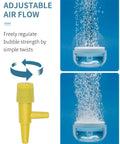1 Inch Aquarium Air Stone Disc That Delivers Tiny Bubbles To Boost Oxygen In Small Fish Tanks, A Quiet, Consistent Bubbler Kit With Accessories Included, Pump And Tubing Not Included, Jetting 1.5 Liters Per Minute, 3/16 Inch ID Tubing, adjustable airflow valve