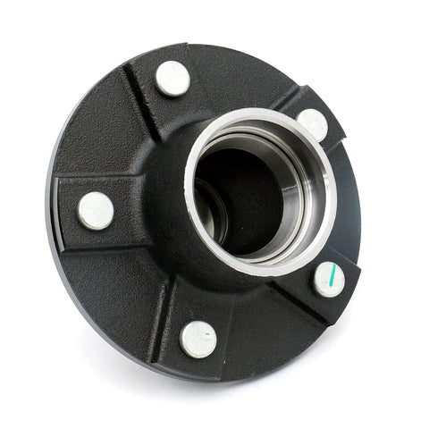 Trailer Hub Spindle Kit For 3500 Lb Axles With 5 Inch Bolt Circle And 5 Lug For 1 3 8 Inch To 1 1 16 Inch Tapered Spindles