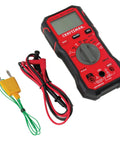 Red Automotive Digital Multimeter With True RMS And Auto Ranging Pro Grade 600V CAT III Tool For RPM Temperature Dwell Frequency Duty Cycle
