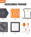 Accessories for 18.5 Gallon Compost Tumbler With Sliding Door, including panels, handle, and fixings.