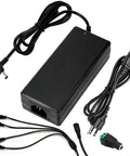 24V 8A DC Power Supply Adapter Kit With 192W Output, 100-240V AC Input, 5.5 x 2.1 mm to 2.5 mm barrel plug, 7.2 ft cable