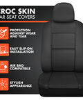 Faux Leather Car Seat Covers Full Set For SUVs And Trucks Front Seat Black Airbag Compatible Easy Install