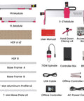 Badass Professional Grade Benchtop Cnc Router Machine With 710W Spindle Nema 24 Closed Loop Motors Linear Rails And Precision Ball Screws set of components including modules and accessories.