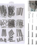 Heavy-Duty 122-Piece Clevis Pin And Cotter Clip Kit with M6 M8 Clevis Pins and M1.5 M2 M3 Cotter Clips, Stainless Steel Set