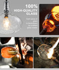WILON 11" Hammered Glass Pendant Lights Kitchen Island Black, showing hand-blown glass creation process and finished product.