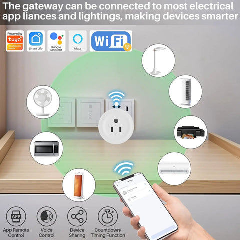 Smartphone app controlling Sprinkler Timer 2 Zone With Gateway WiFi Water Timer with connected devices for smart home integration.