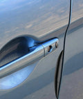 Heavy Duty Car Door Edge Guards For Tesla Cybertruck 2024 To 2026 on door handle, designed for tight parking protection.