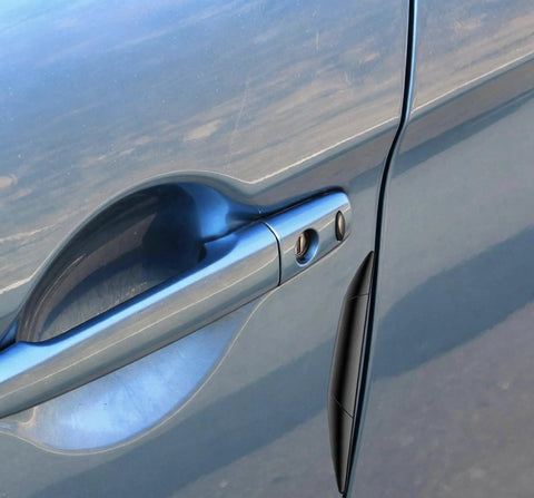 Heavy Duty Car Door Edge Guards For Tesla Cybertruck 2024 To 2026 on door handle, designed for tight parking protection.