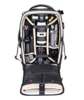 Open 58T Pro Camera Trolley Bag And Backpack For DSLR And Mirrorless Gear With Removable Partitions Left Tripod Pocket