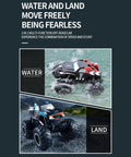 Amphibious RC Car For Land And Water With 1 To 16 Scale Four Wheel Drive Beast Mode Monster Truck And 360 Degree Rotation