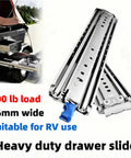 Beefy 500 Lbs Heavy Duty Drawer Slides With Lock, 52 Inch Sliding Rails (1300mm), ball-bearing, rust-resistant, for RV drawers