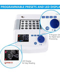 Digital Dry Bath Incubator With Led Display And Aluminum Heating Block For Lab Use Precise Temp Control Up To 150 Degrees showcasing LED display and programmable presets.