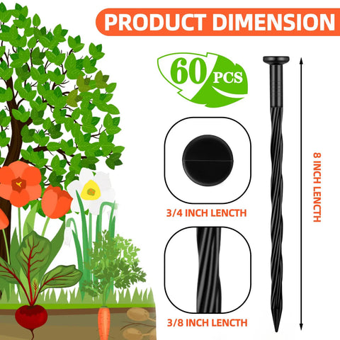 Heavy Duty 8 Inch Landscape Edging Stakes Set Of 60 for paver edging dimensions illustration
