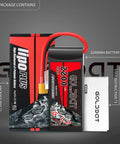 3S 11.1V LiPo Battery 2200mAh 80C XT60 Connector Twin Pack For RC Cars Boats Drones FPV Quadcopter Airplane Starter Kit