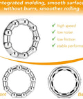 Front and back view of Four Piece Crank Bearing Set With Five Sixteenth Inch Ball Size And Nine Balls For BMX Beach Cruisers