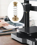 Top Tier T8 Trapezoid Motor Screw Nut Kit With Knockout Zero Play Anti Backlash Springs Gets 8mm Threaded Rod displayed with laptop