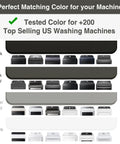 SEIRI 26x18 inch silicone washer/dryer top protector mat, dark gray, front view
