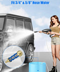 Pressure Washer Suction Strainer Filter For 3/4 Inch And 5/8 Inch Hoses, Brass Water Pickup Filter in use washing vehicle