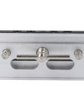 Heavy Duty Auto Centering Dowel Jig Kit For Zero Hassle Furniture Assembly Adjustable Metric Drilling Guide, silver alloy material.