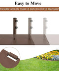 Heavy Duty 50 Lb Patio Umbrella Base Portable Outdoor Stand With 24 Inch Square Holder Two Tightening Knobs And Two Wheels