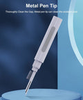 Multi Function Cleaning Pen For AirPods Pro 1 2 3 And Earbuds Case Soft Bristle Brush Kit Metal Tip close-up showcasing detail.
