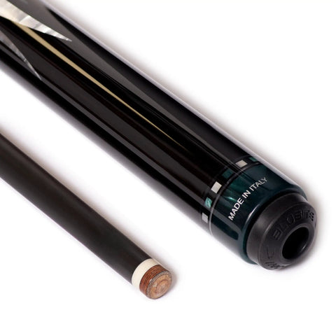 Istanbul 3 Cushion Carom Cue W/Luna Nera Fe71 Shaft And Vp2 Joint, black hornbeam butt, ready for competitive play.