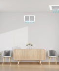 Living room with 12 X 18 Inch Flat Stamped Steel Return Air Grille For Duct Opening Fits Sidewall And Ceiling HVAC Vent Cover White Finish
