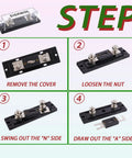 Step-by-step installation guide for Heavy Duty 300 Amp ANL Fuse Holder Plus Fuse Block Set with real 300A fuses.