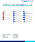 PFERD Tools safety notes for cut-off wheels, flap discs, including Polifan Curve Flap Disc 5 Inch By 7/8 Inch 60 Grit Ceramic Oxide