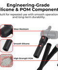 Go To Heavy Duty Non Collapsible Premium Silicone Vacuum Hose With Quarter Inch Inner Diameter And Eighteen Inch Length Includes Male Quick Disconnect Fitting Matte Black Tubing
